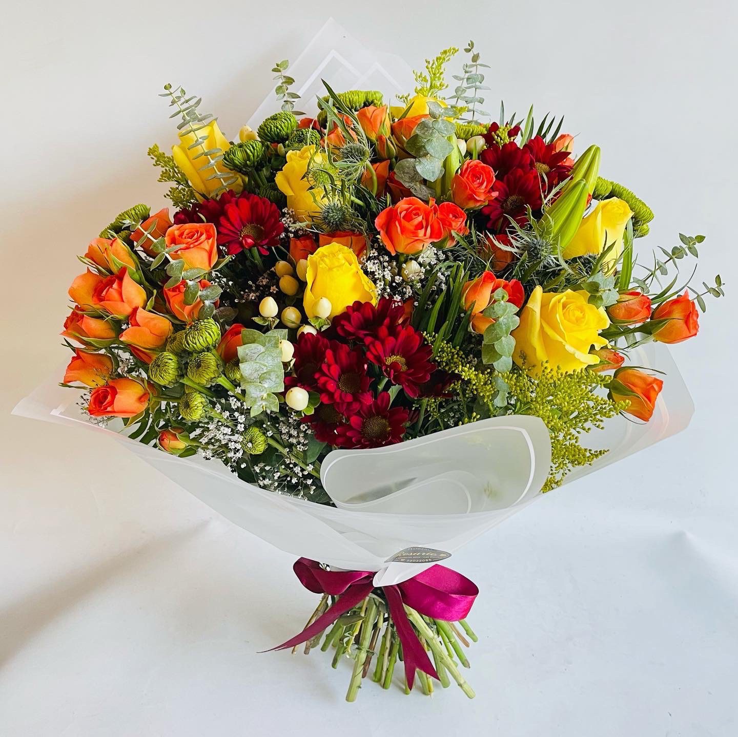 Set 2 Flores Artificiales Ramo Campestre Decorativo Jhn